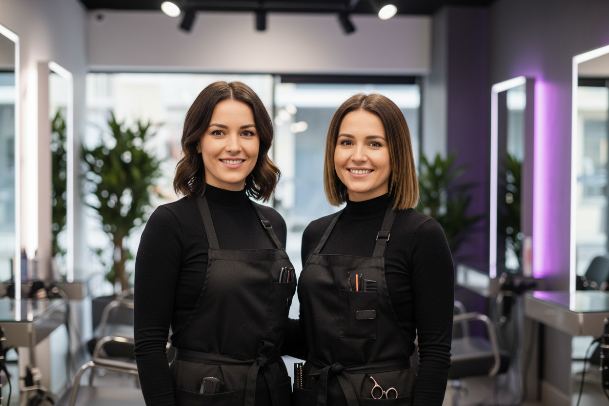Klavdija and Sanja in the salon
